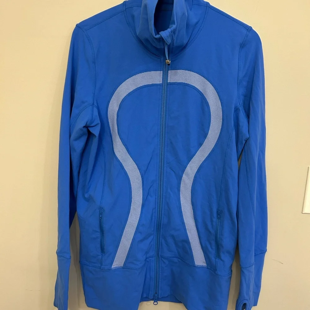 Lululemon Women's Blue Zip Up Athletic in stride Jacket size 10 - Picture 2 of 11